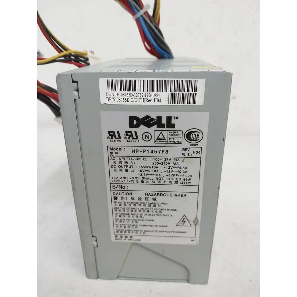 Dell 0008765D Rev.H04 Power Supply, Model HP-P1457F3